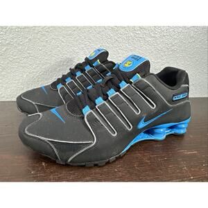 NIKE Shox NZ Women’s Shoes 9 Black Blue Running Athletic Sneakers 314561-021